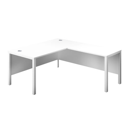 Aztec|Rectangular Desk with Right Hand Return|Goal Post Leg|1800x800|White-White
