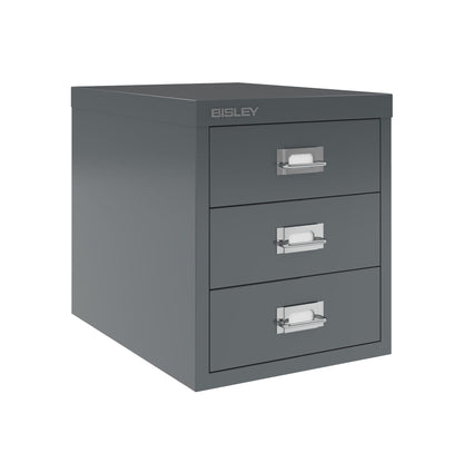 Bisley|3 Multidrawer|Steel|Filing Cabinet|279x380x325|Anthracite Grey
