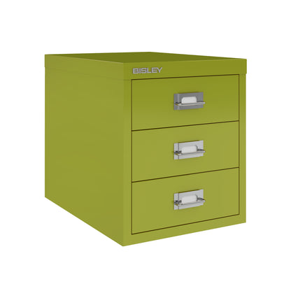 Bisley|3 Multidrawer|Steel|Filing Cabinet|279x380x325|Green
