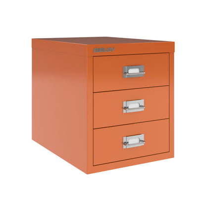 Bisley|3 Multidrawer|Steel|Filing Cabinet|279x380x325|Orange