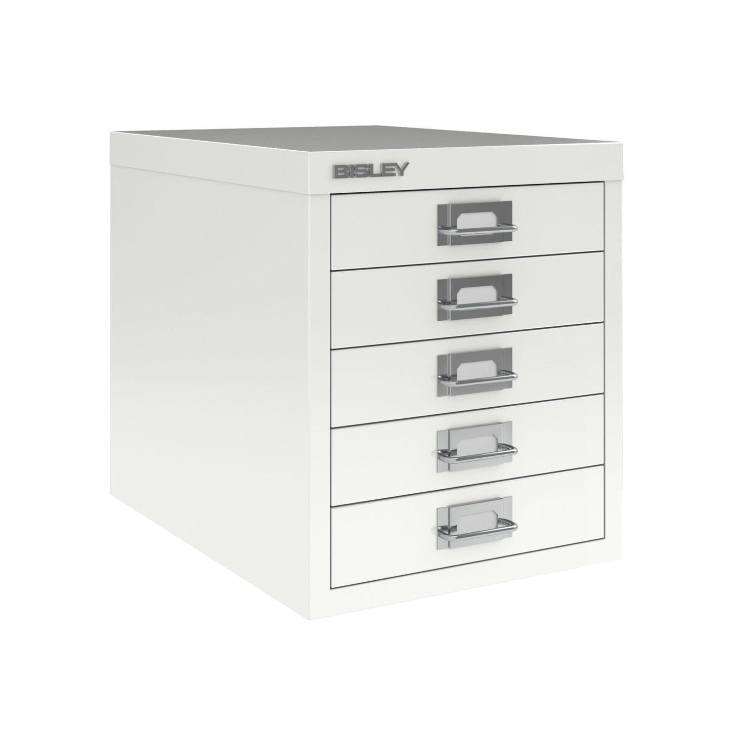 Bisley|5 Multidrawer|Steel|Filing Cabinet|279x380x325|Traffic White
