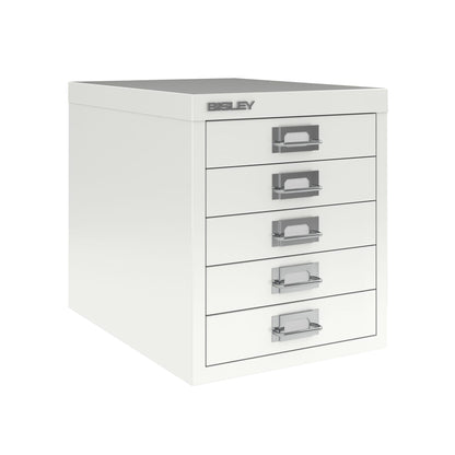 Bisley|5 Multidrawer|Steel|Filing Cabinet|279x380x325|Traffic White