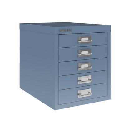 Bisley|5 Multidrawer|Steel|Filing Cabinet|279x380x325|Blue