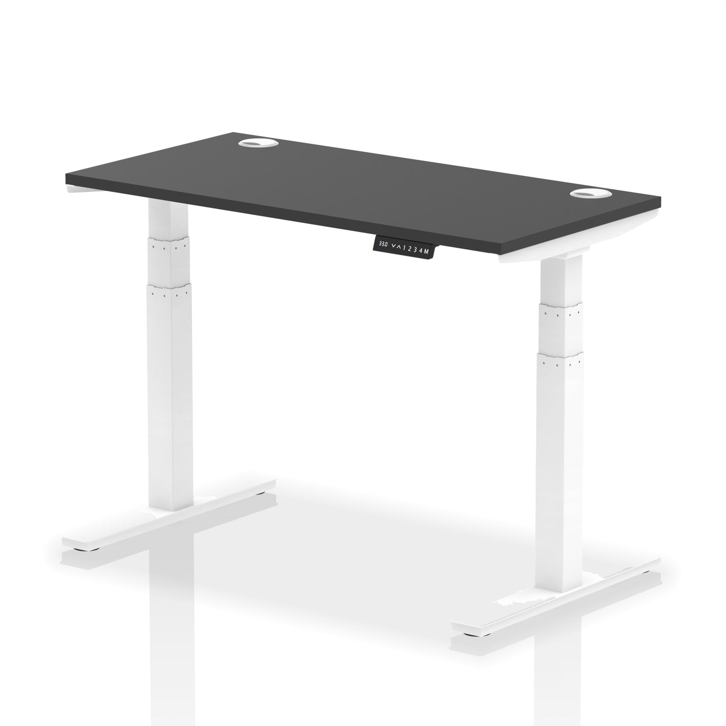 Air Height Adjustable Black Series Slimline Desk with Cable Ports
