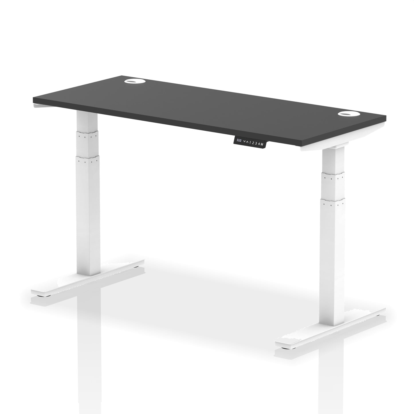 Air Height Adjustable Black Series Slimline Desk with Cable Ports