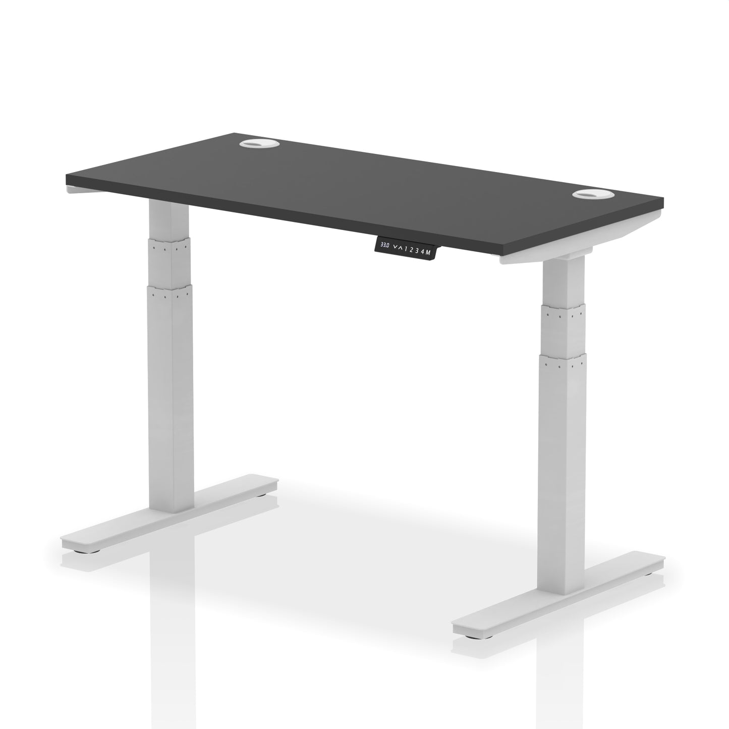 Air Height Adjustable Black Series Slimline Desk with Cable Ports