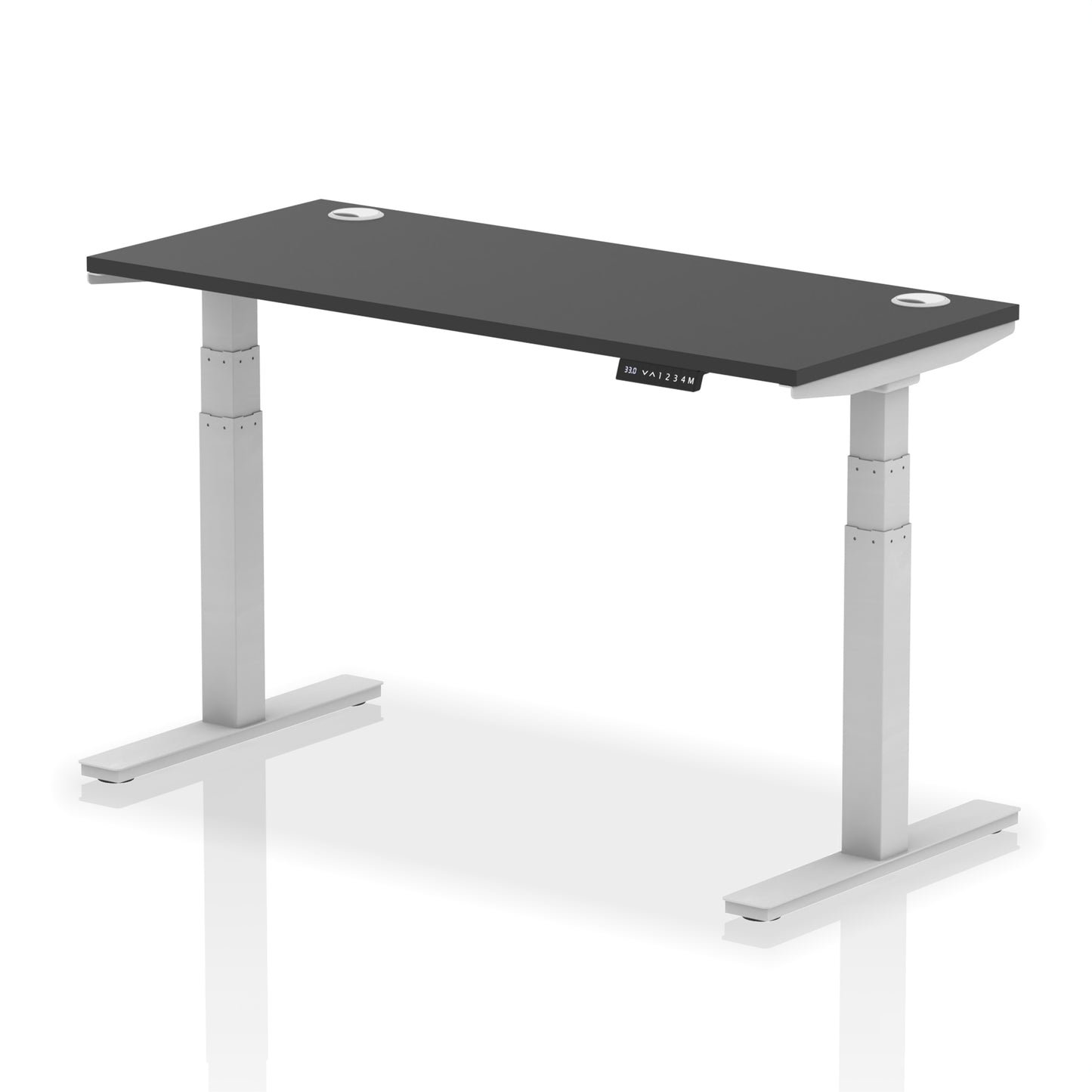 Air Height Adjustable Black Series Slimline Desk with Cable Ports