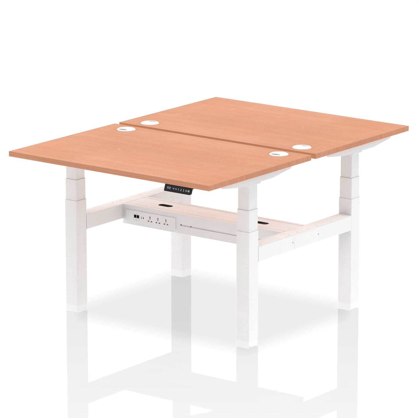 Air Back-to-Back Height Adjustable Bench Desk - 2 Person