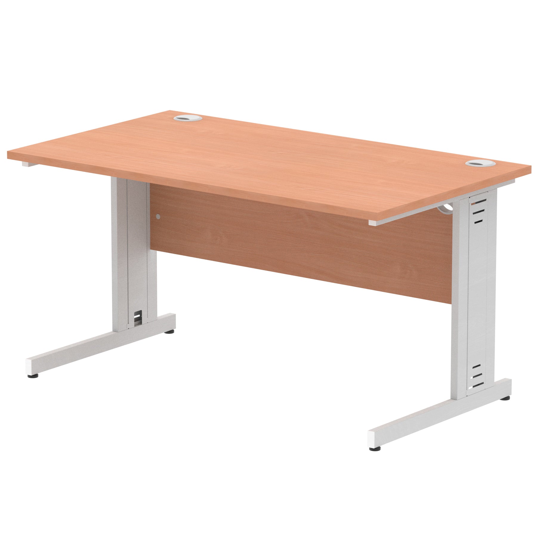 Impulse 1400mm Straight Desk Cable Managed Leg