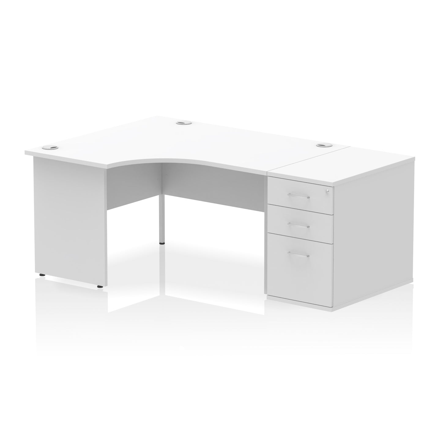 Impulse Panel End Crescent Desk Workstation