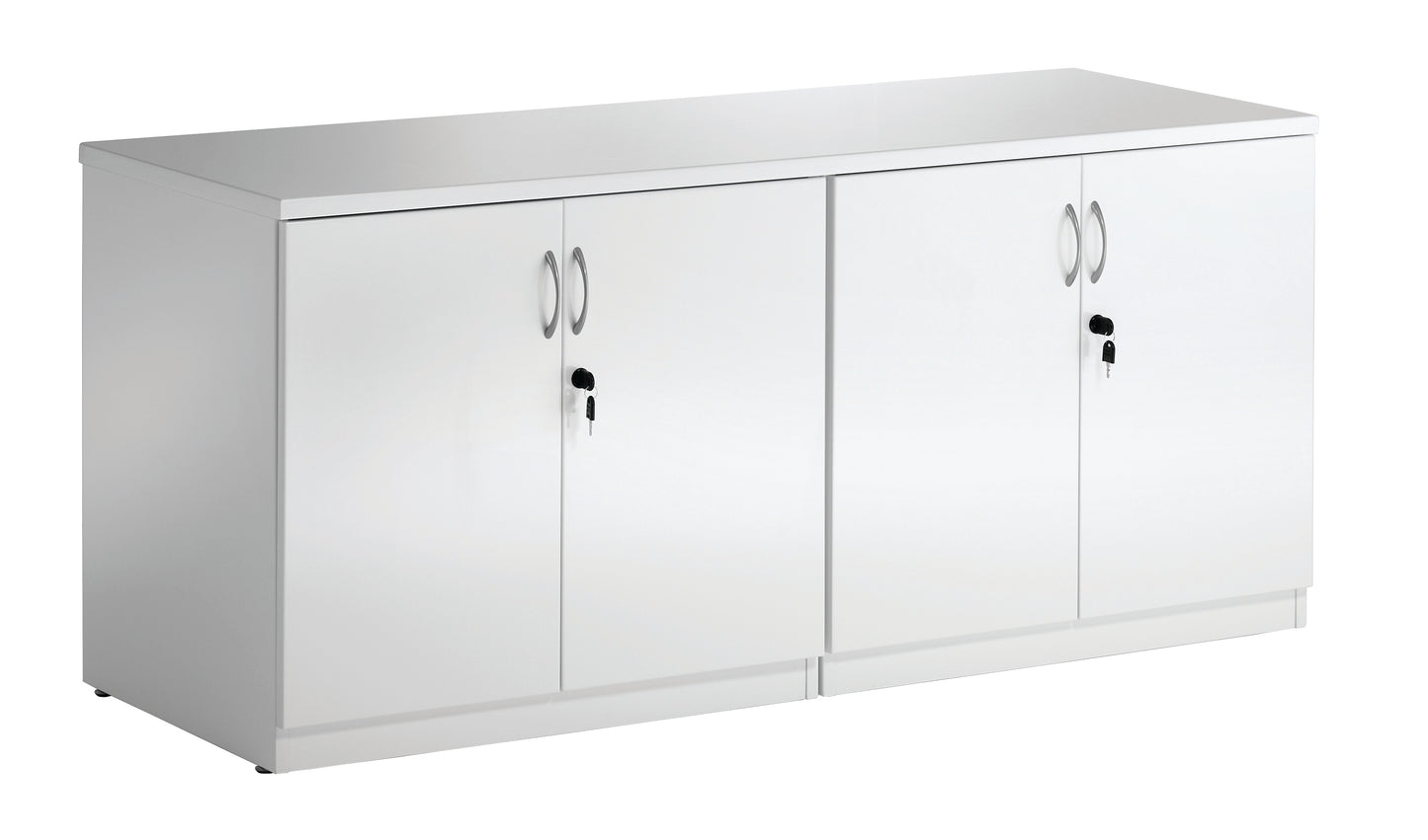 High Gloss Twin Cupboard With Credenza Top