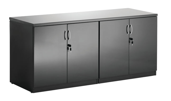 High Gloss Twin Cupboard With Credenza Top