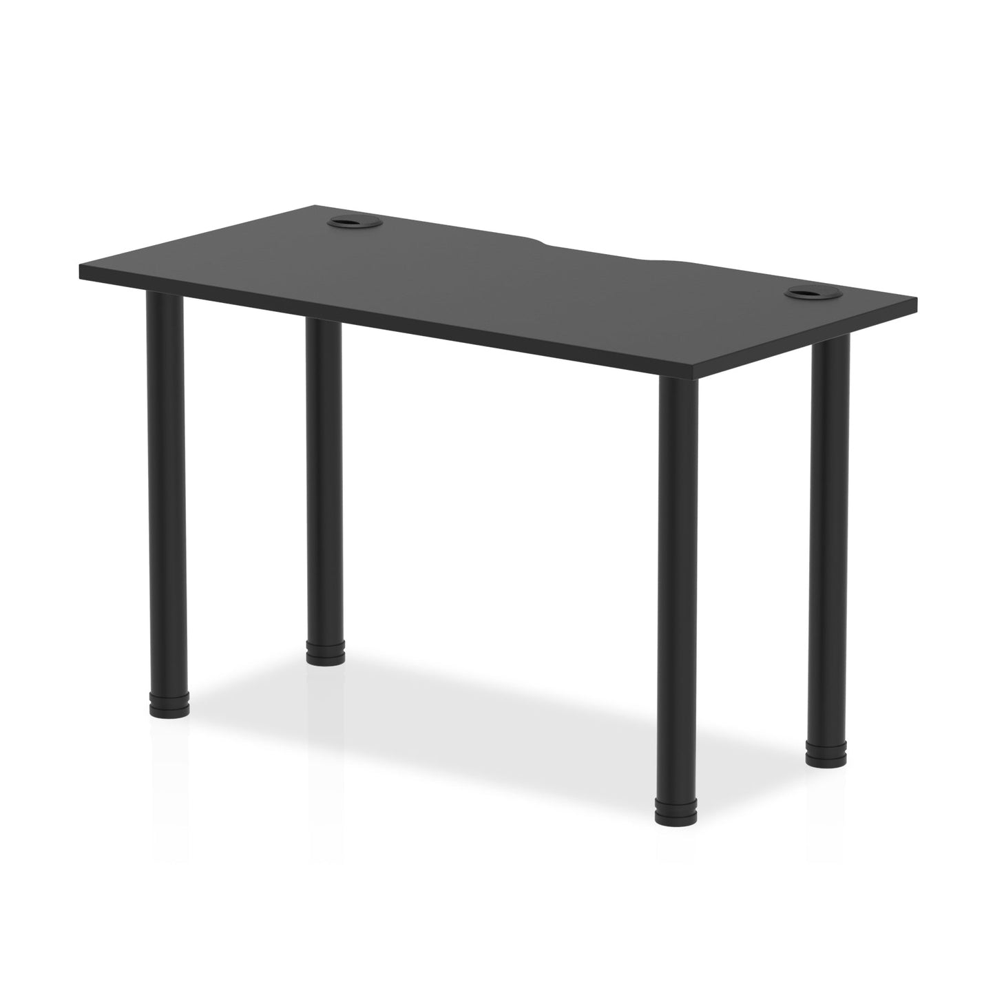 Impulse Black Series Slimline Straight Table 600mm Deep