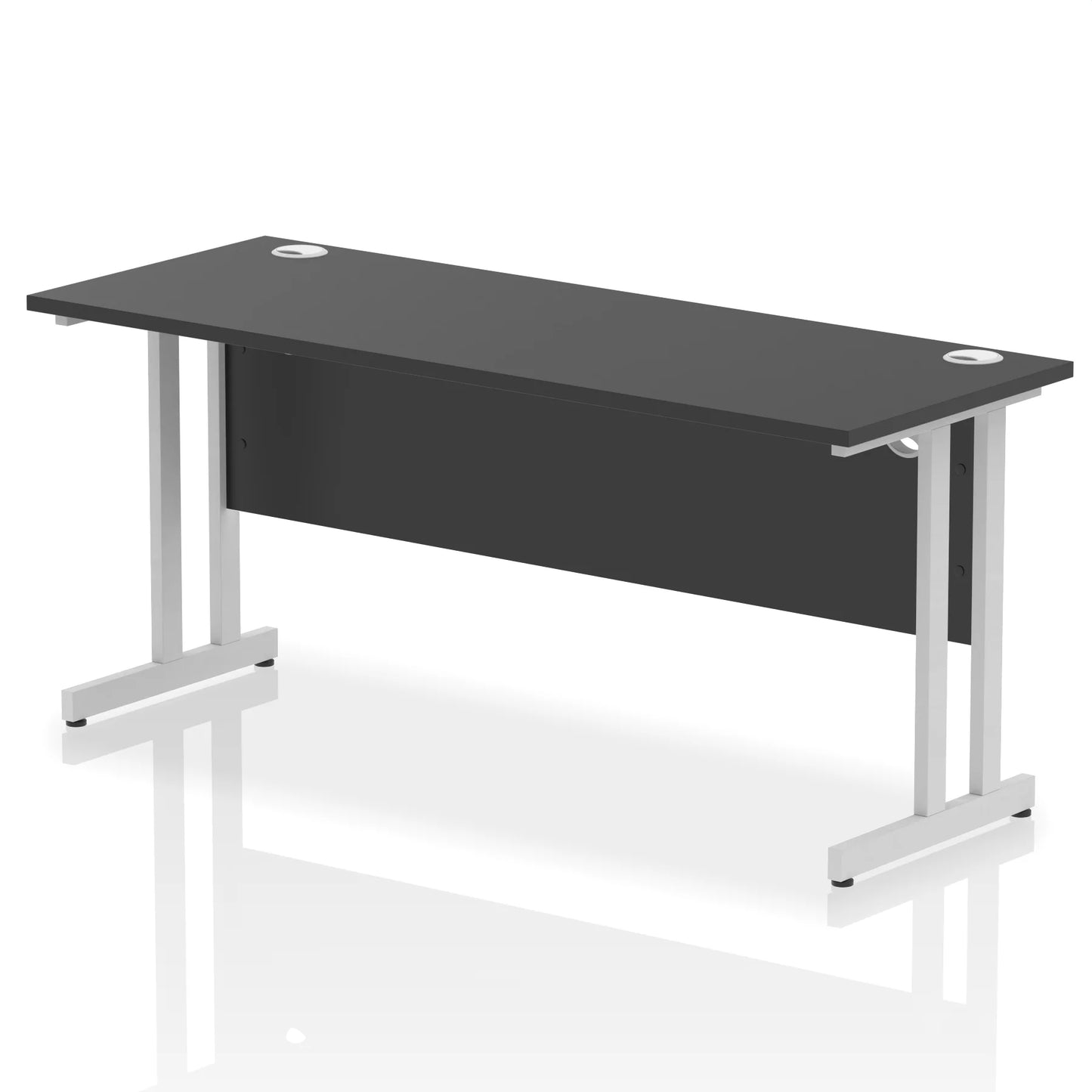 Impulse 1600mm Slimline Desk Cantilever Leg - Black