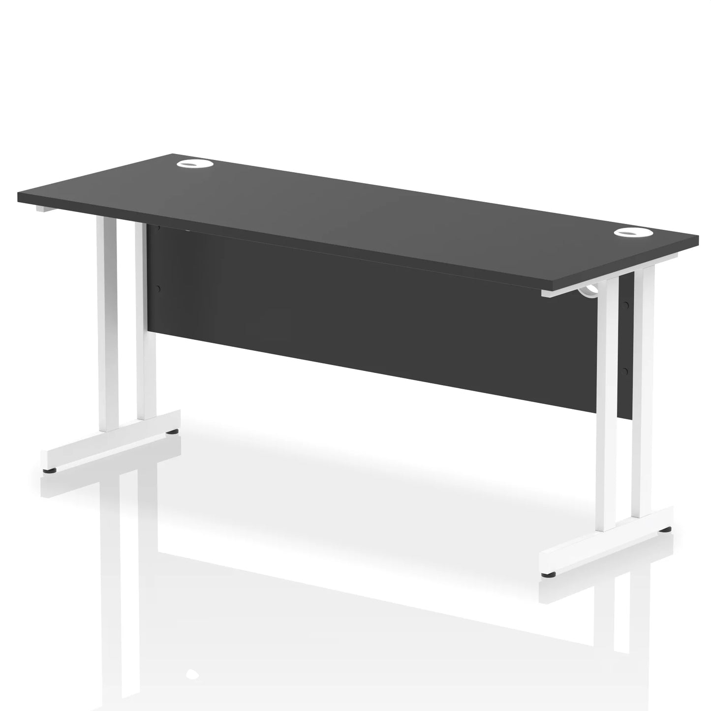 Impulse 1600mm Slimline Desk Cantilever Leg - Black