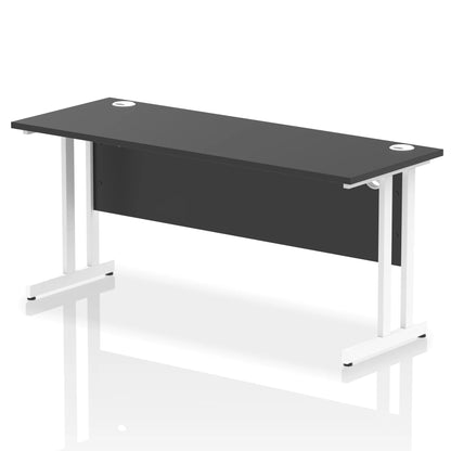 Impulse 1600mm Slimline Desk Cantilever Leg - Black