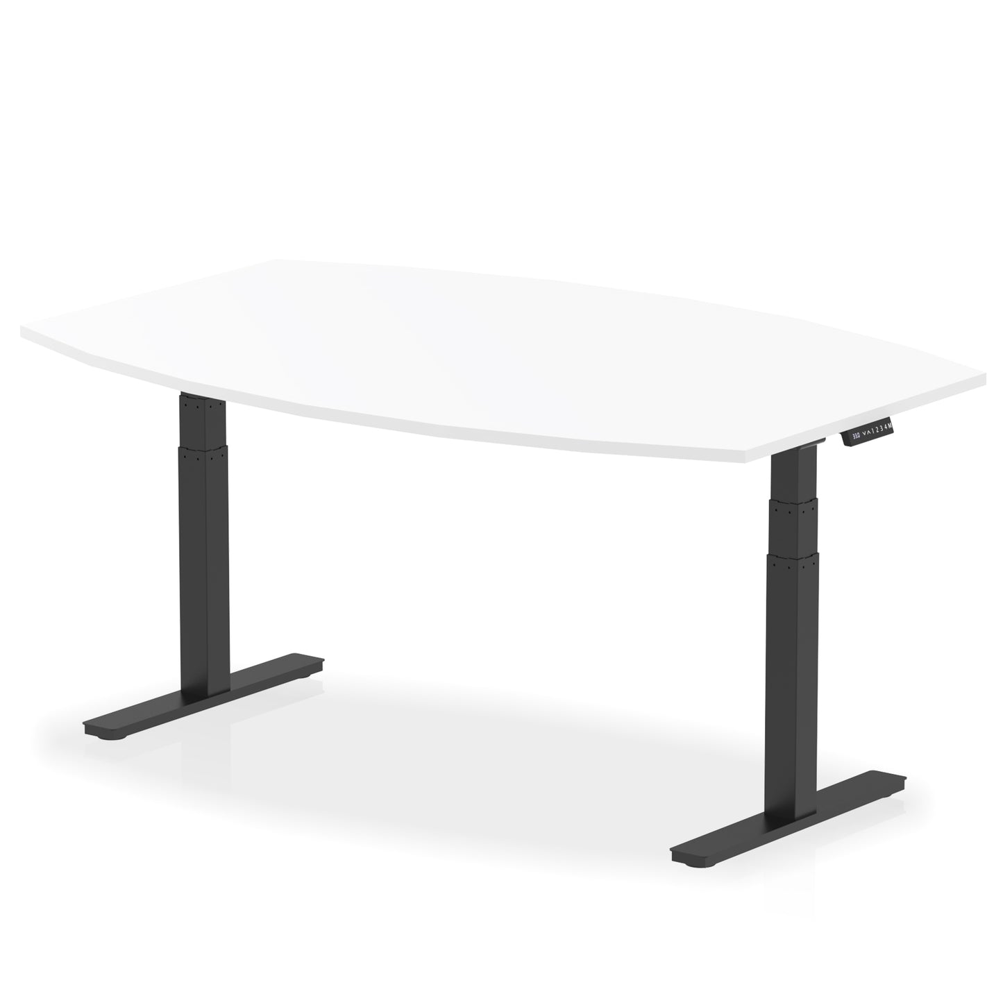 High Gloss Writable Boardroom Table Height Adjustable