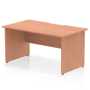 Impulse Scalloped Edge 1400mm Straight Desk Panel End Leg