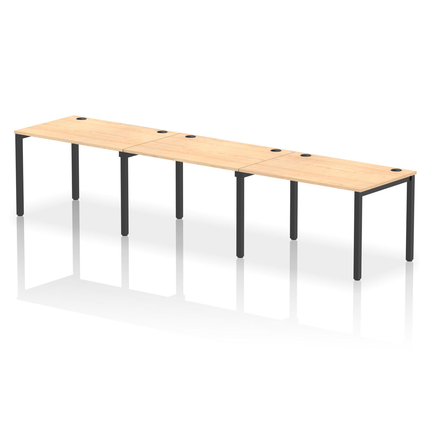 Impulse Single Row Bench Desk - 3 Person