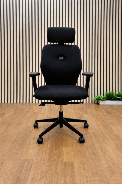 Ergonomic Super Adjustable Office Chair / Excellent Condition / Black / Posturite Chair Positiv Plus Medium Back Chair (with armrests/headrest) - Black