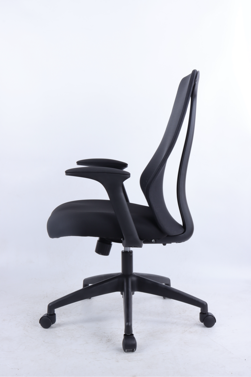 Black office chair on a white background