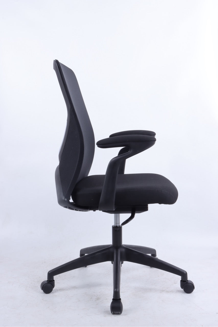 Black office chair on a white background