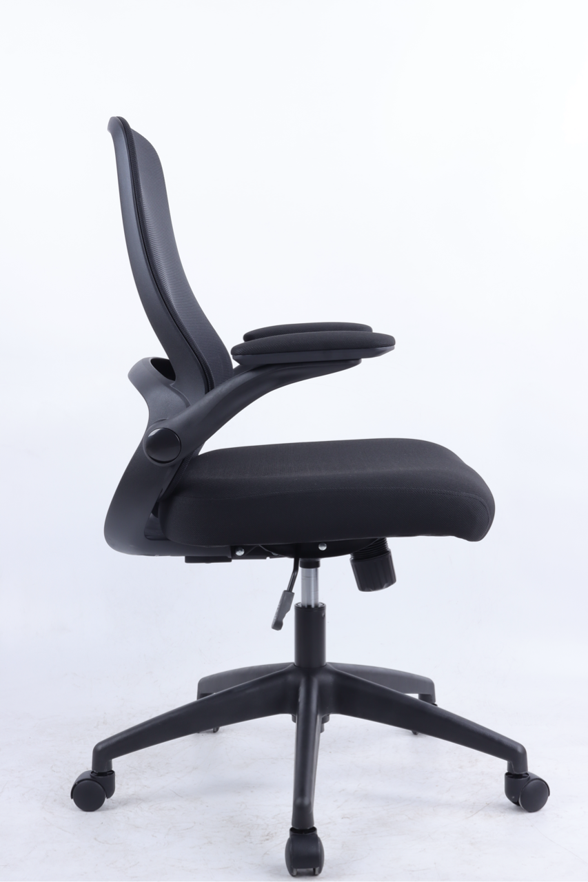 Black office chair on a white background