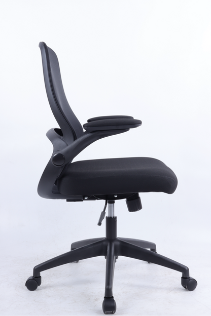 Black office chair on a white background