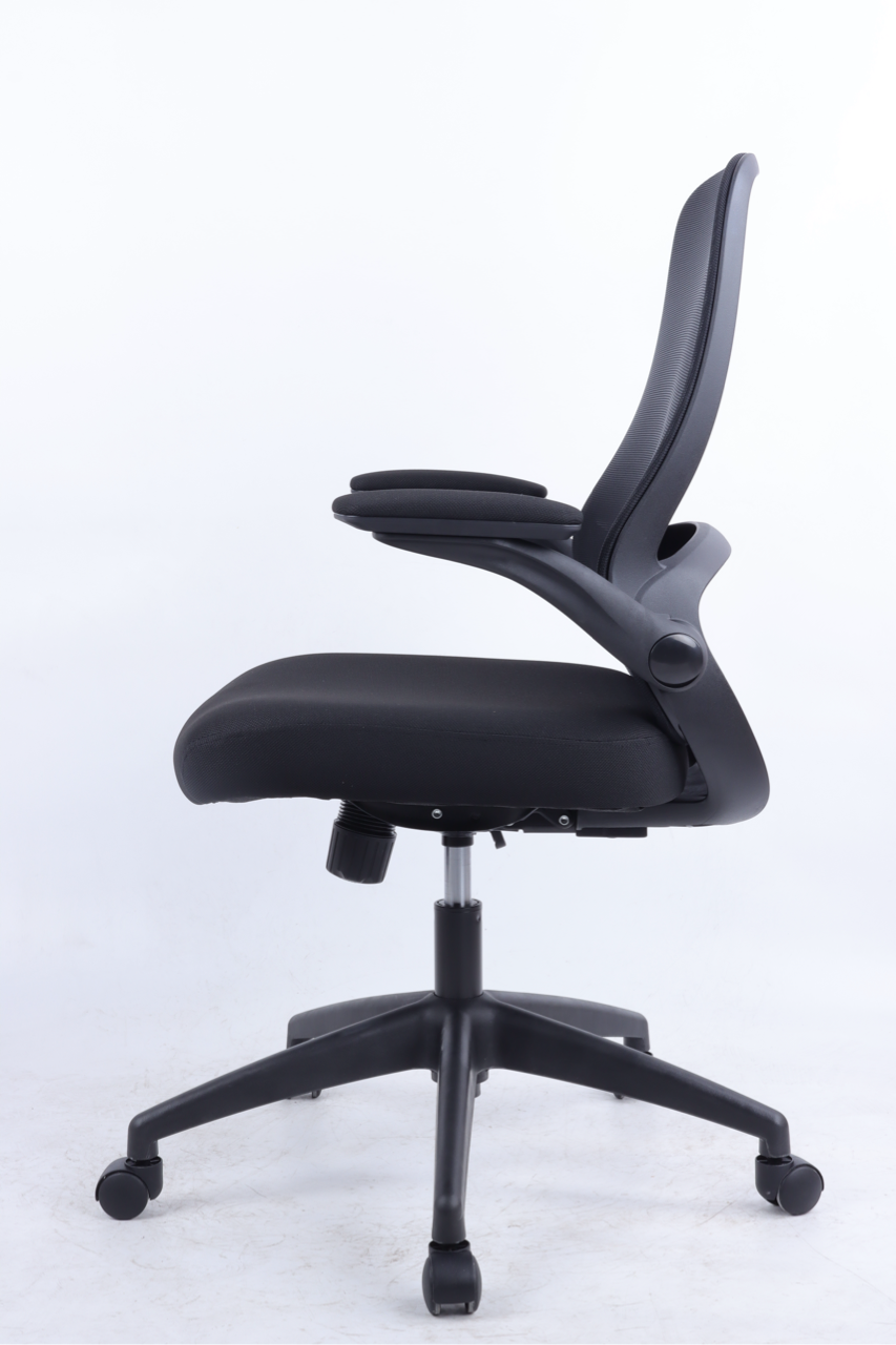 Black office chair on a white background
