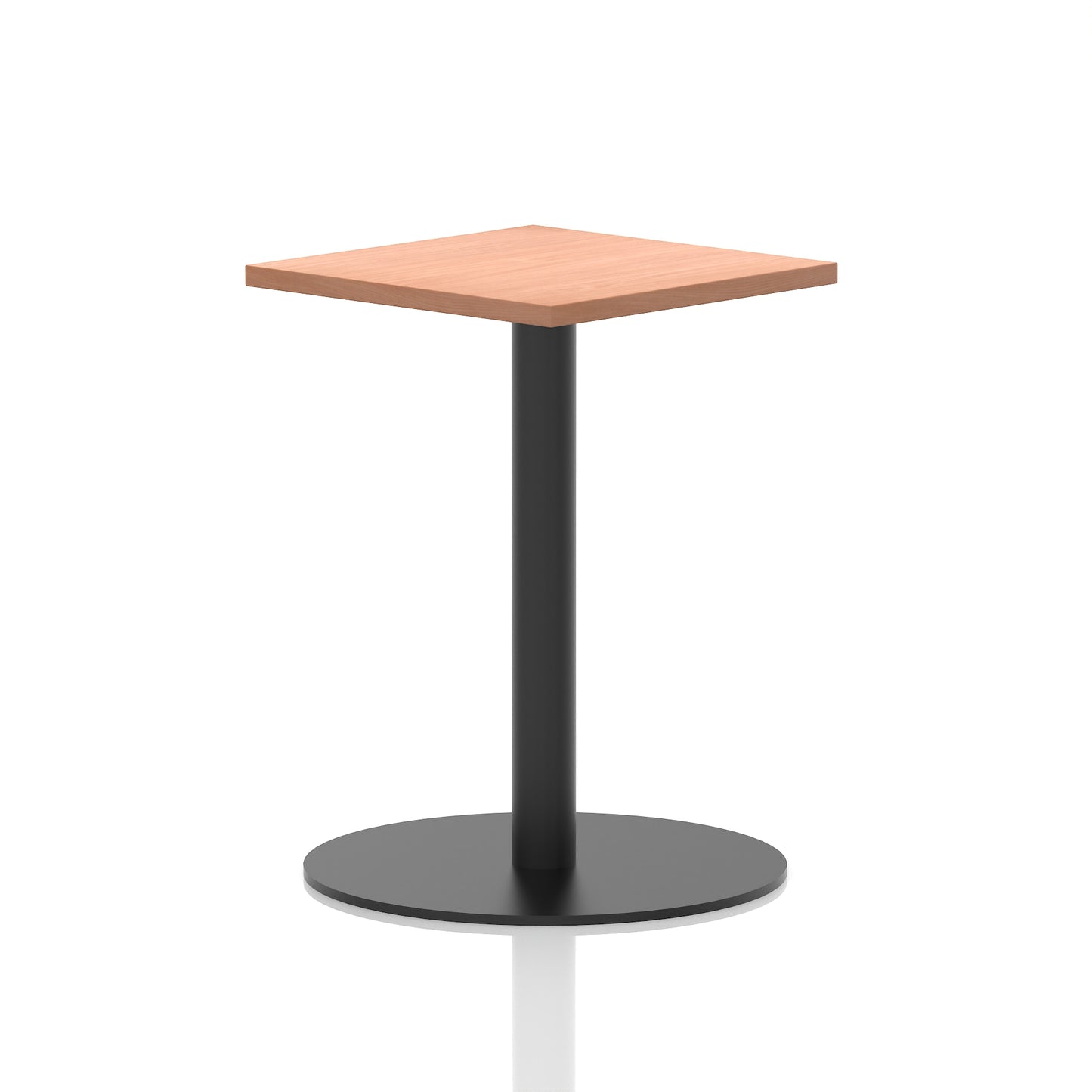 Italia Square Poseur Table Black Leg