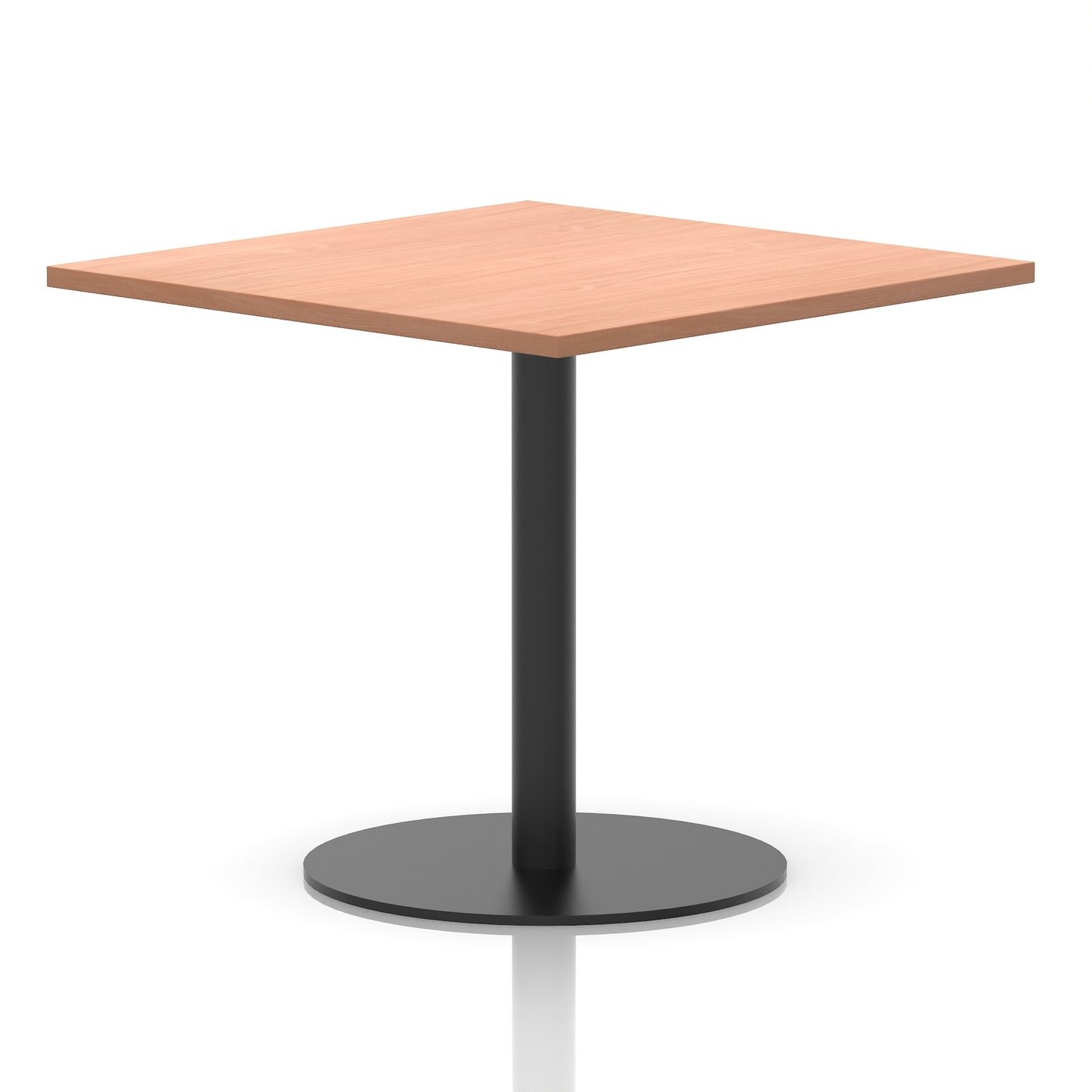 Italia Square Poseur Table Black Leg