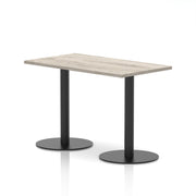 Italia Slimline Rectangular Poseur Table Black Leg