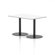 Italia Rectangular Poseur Table Black Leg