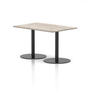 Italia Rectangular Poseur Table Black Leg