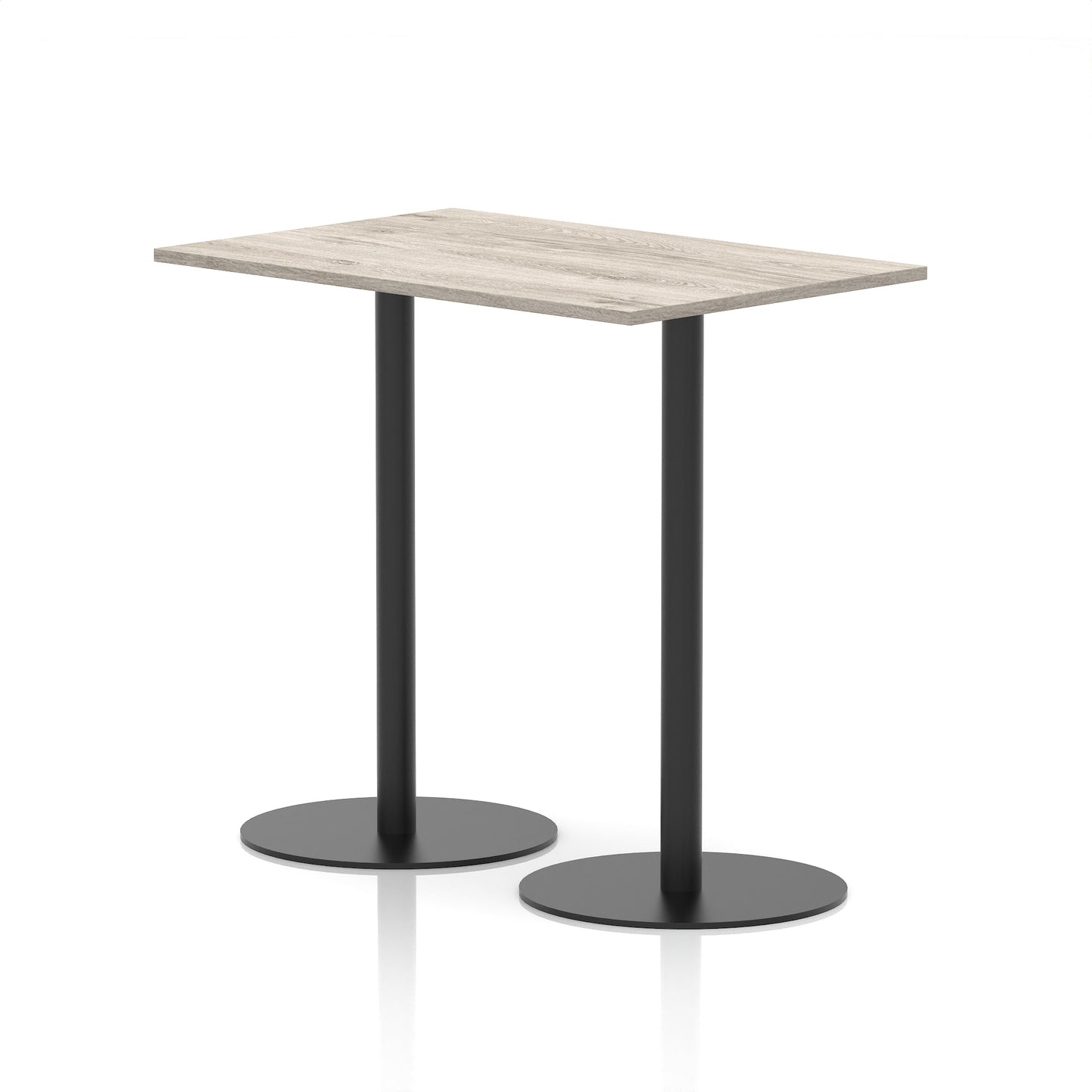Italia Rectangular Poseur Table Black Leg