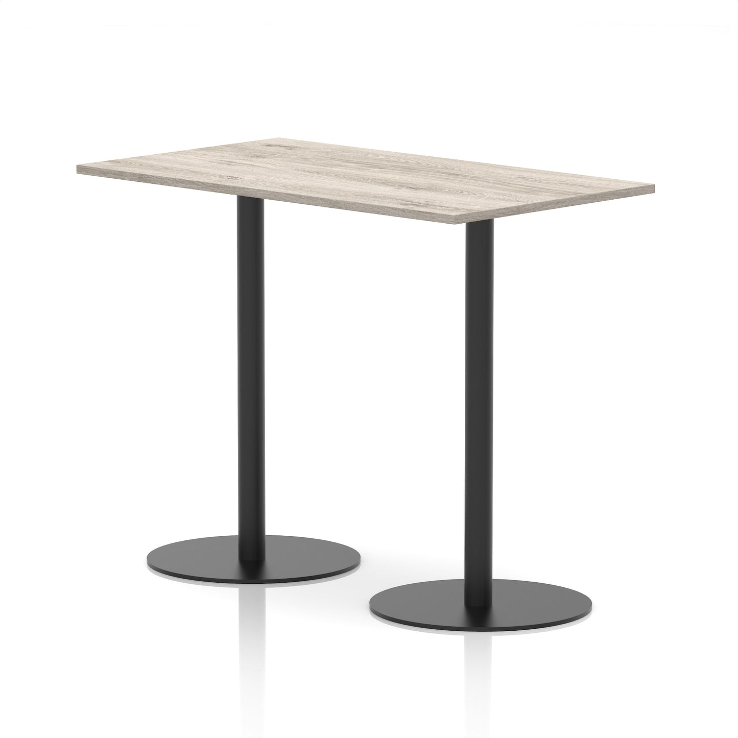 Italia Rectangular Poseur Table Black Leg