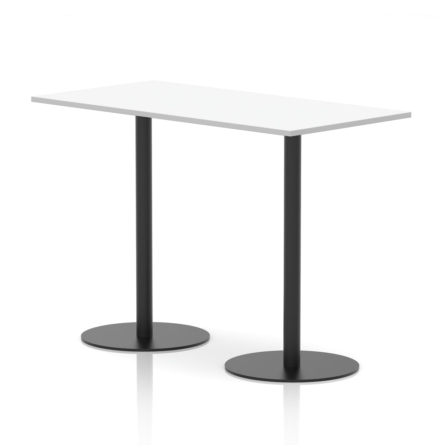 Italia Rectangular Poseur Table Black Leg