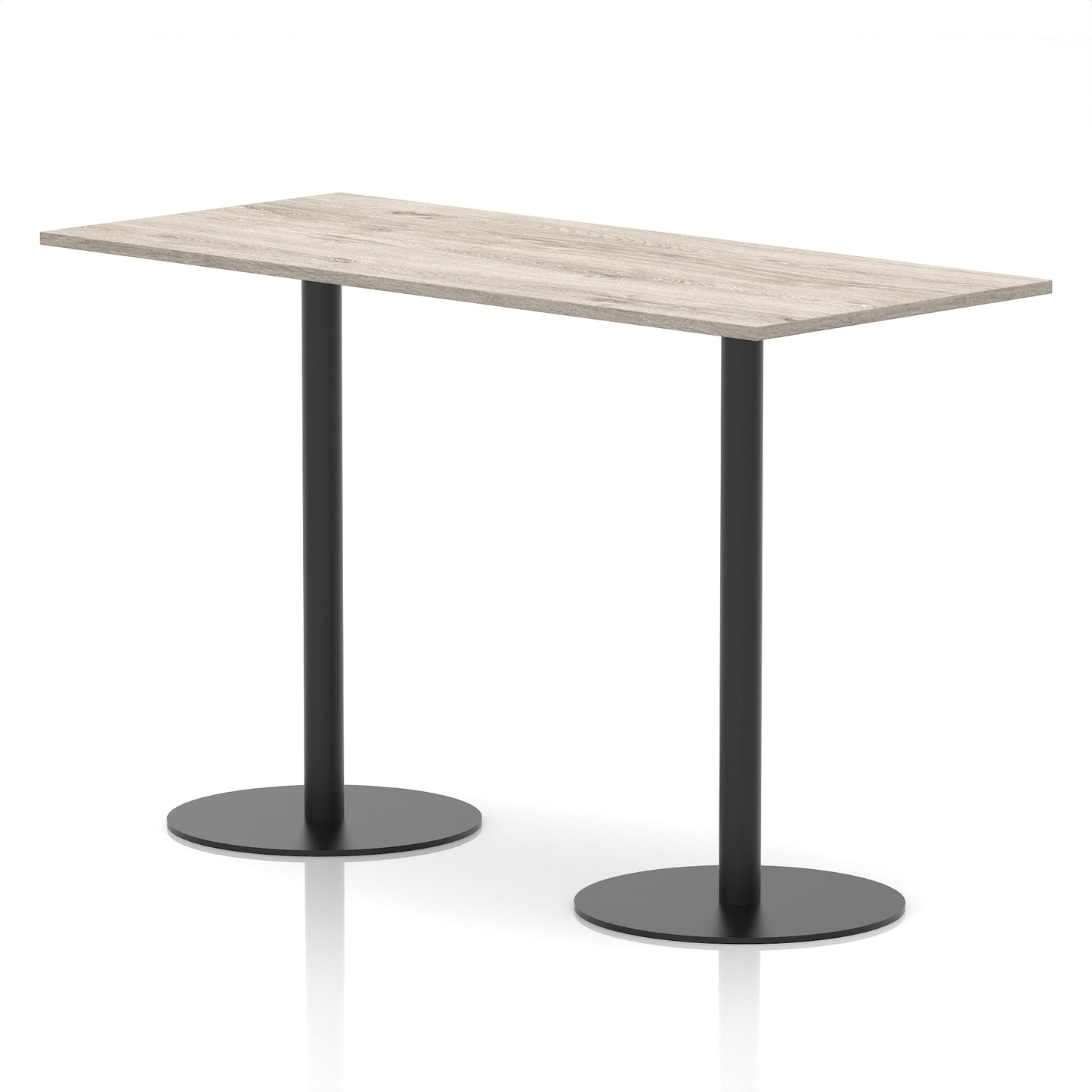 Italia Rectangular Poseur Table Black Leg