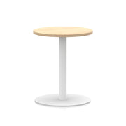Italia Round Poseur Table White Leg