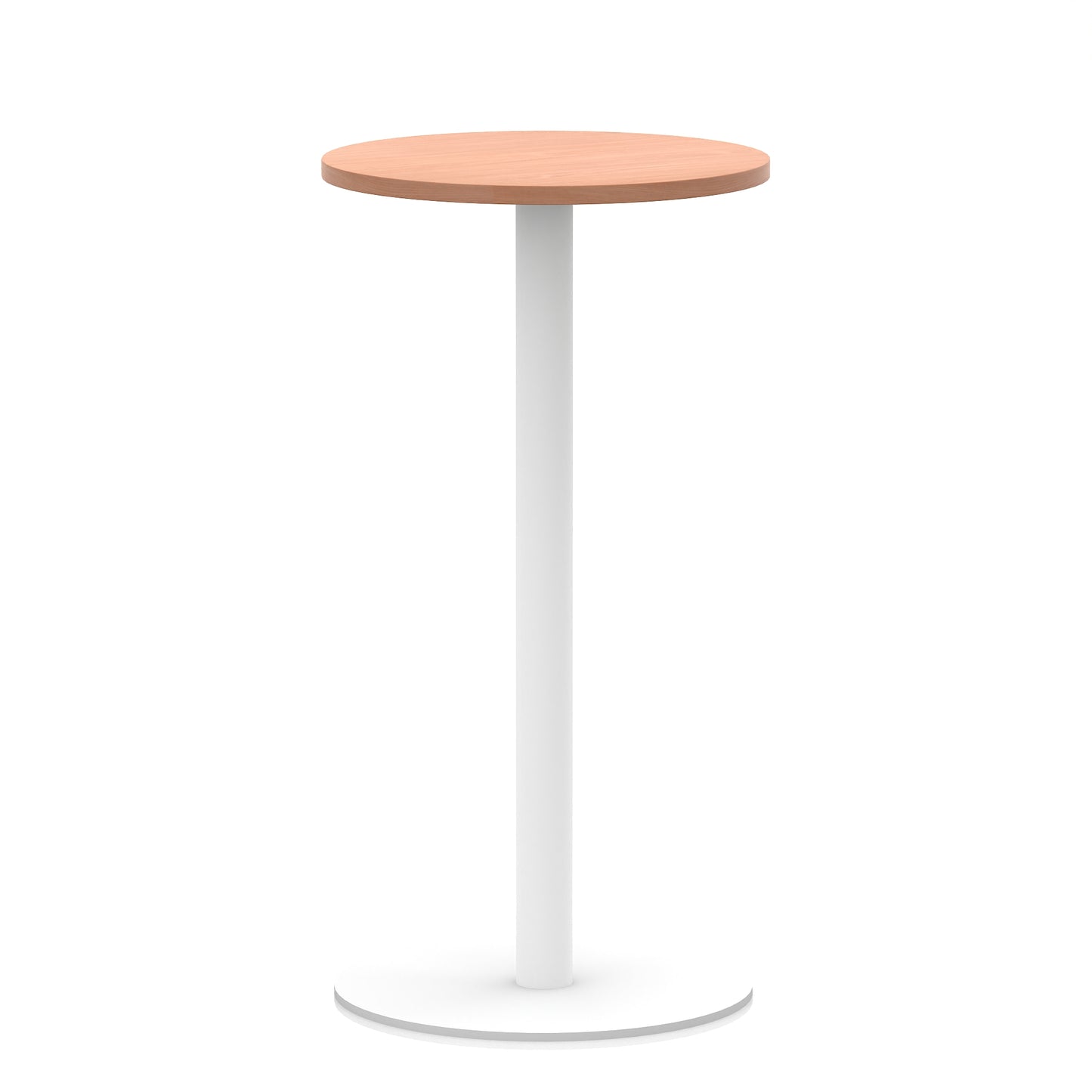 Italia Round Poseur Table White Leg