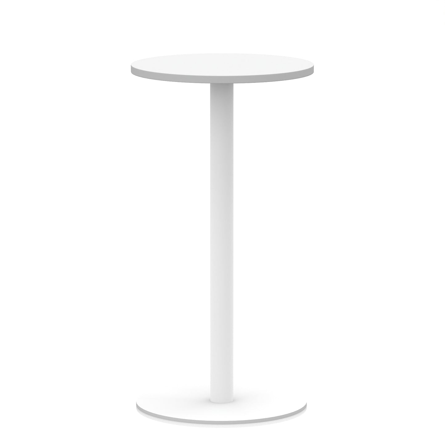 Italia Round Poseur Table White Leg