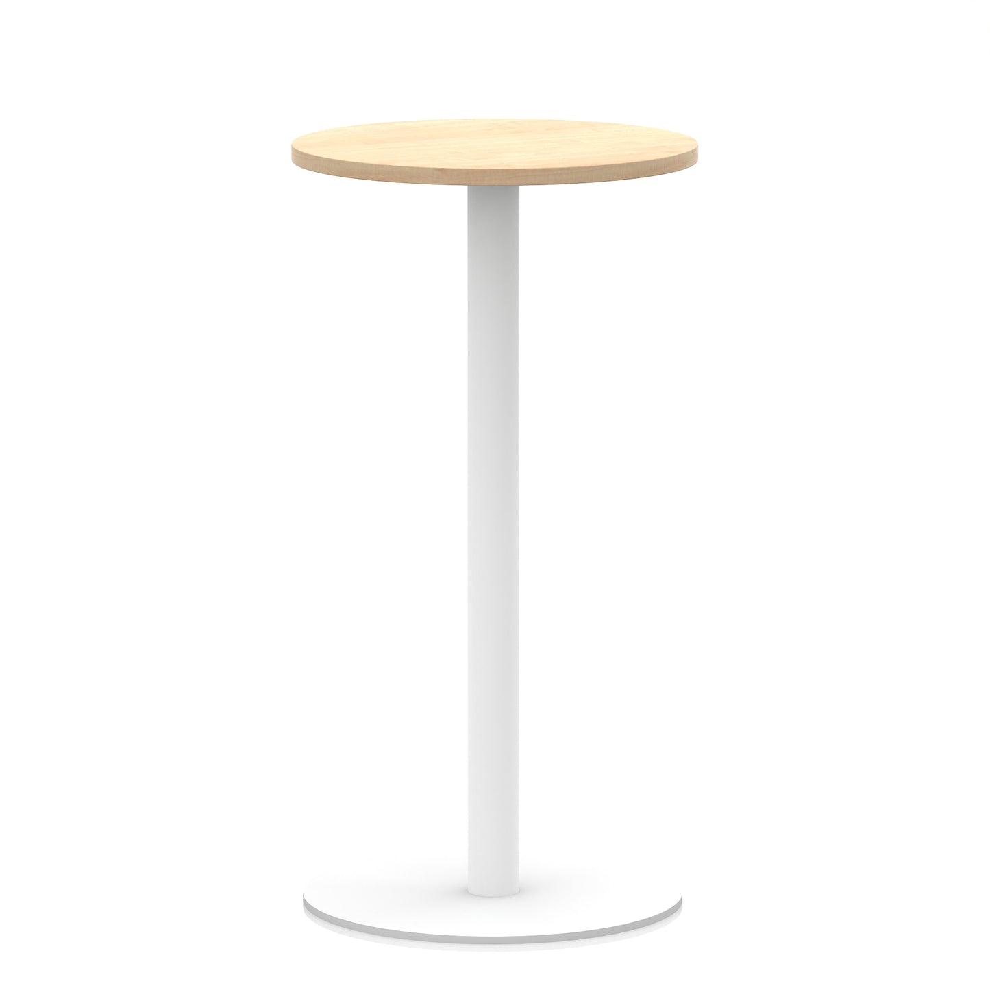 Italia Round Poseur Table White Leg