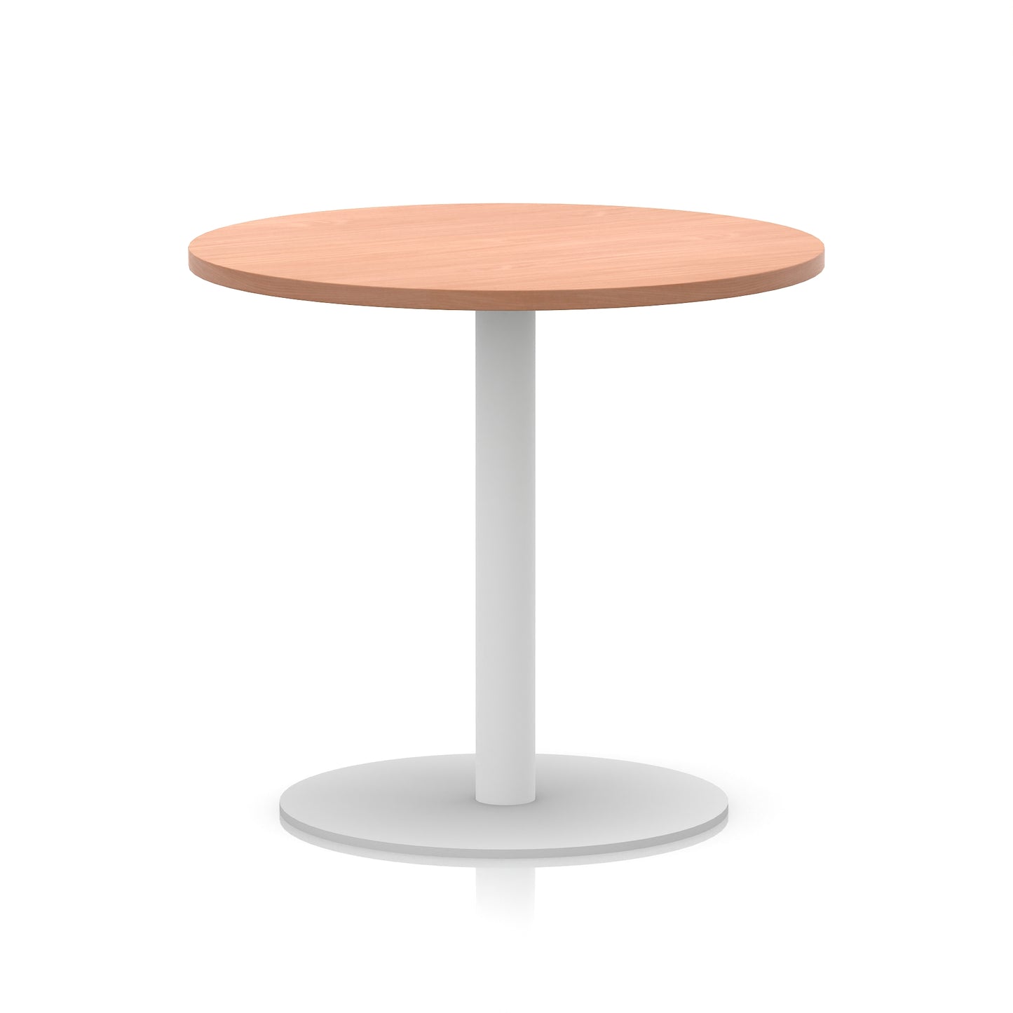Italia Round Poseur Table White Leg