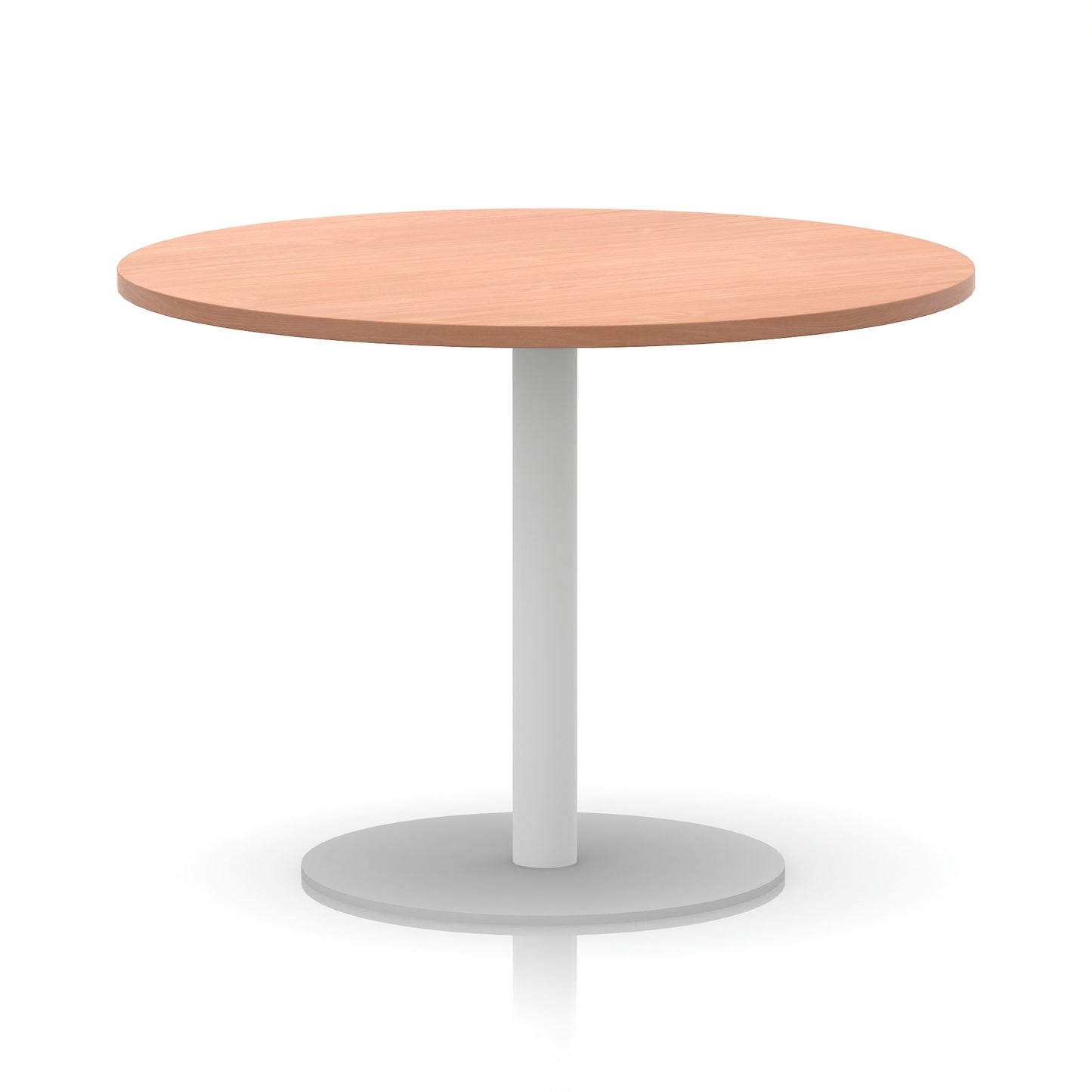 Italia Round Poseur Table White Leg
