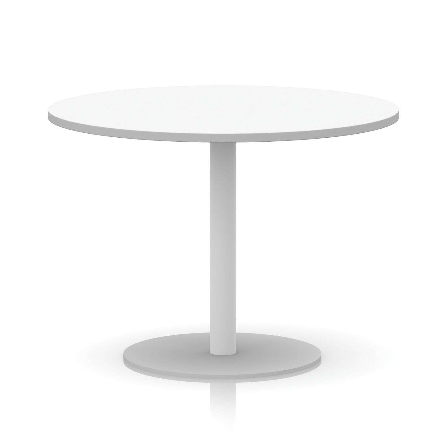 Italia Round Poseur Table White Leg