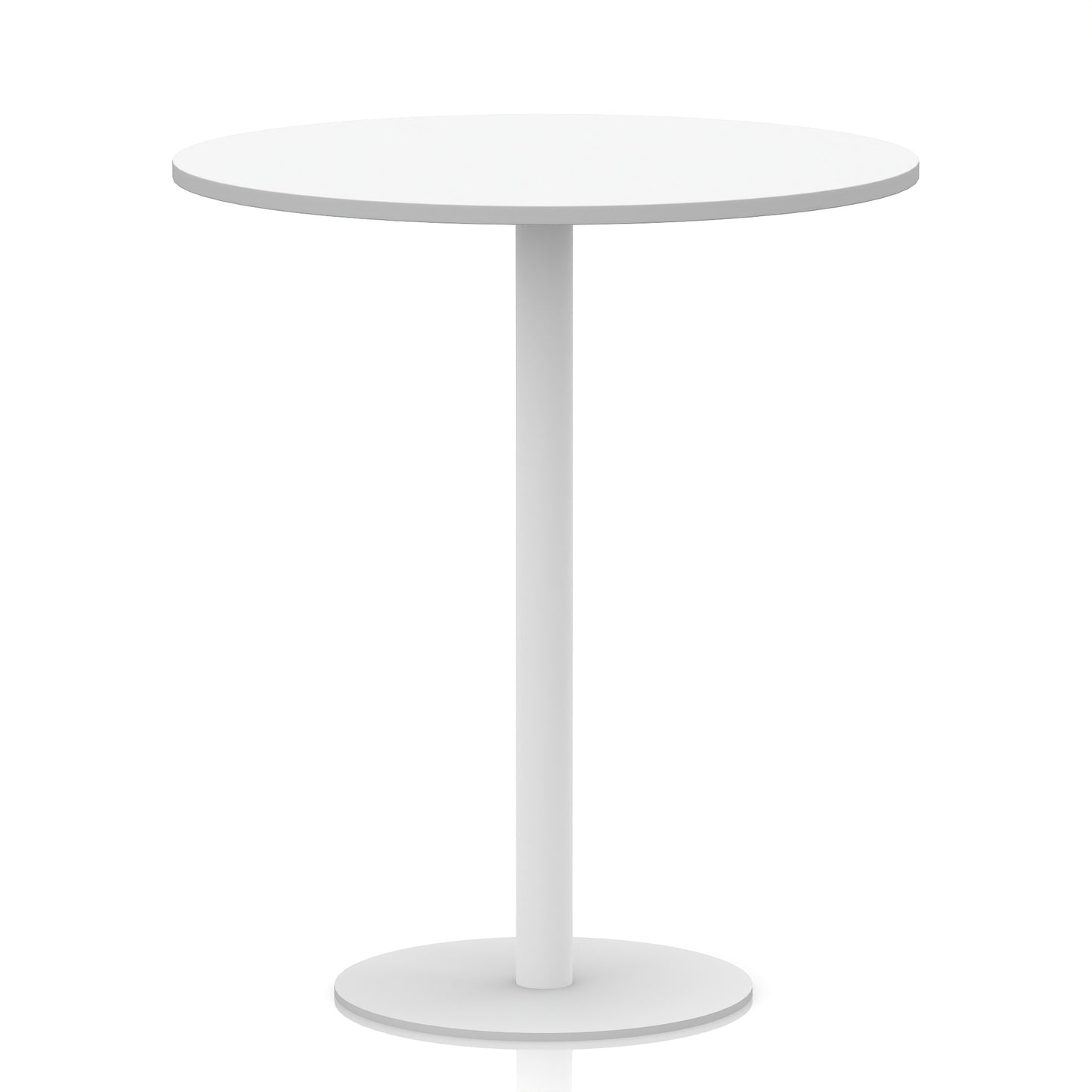 Italia Round Poseur Table White Leg