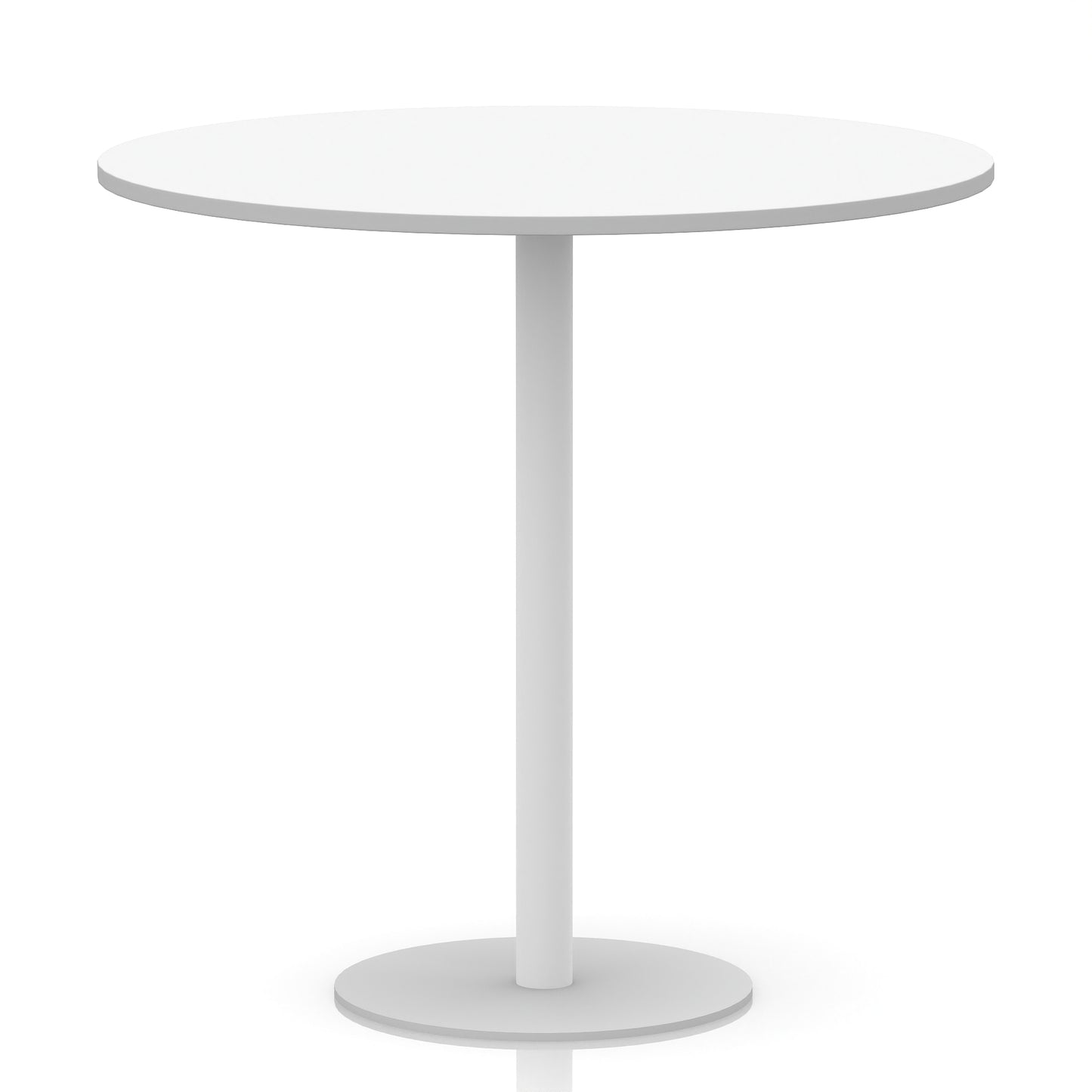 Italia Round Poseur Table White Leg