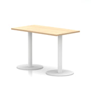 Italia Slimline Rectangular Poseur Table White Leg