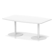 Italia High Gloss Boardroom Table White Leg