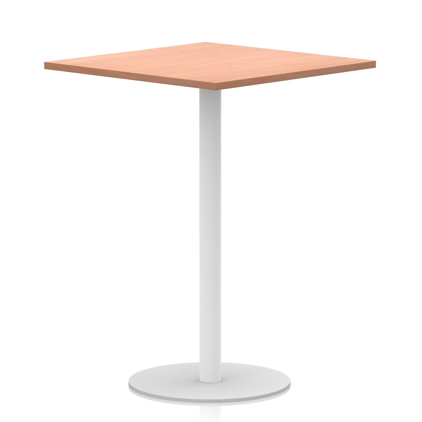 Italia Square Poseur Table White Leg